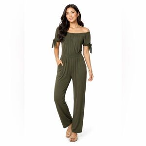 Derek Heart Olive Green Jumpsuit | Size Medium